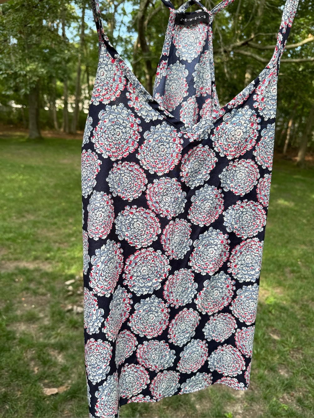 Floral Medallion Navy Slip Dress